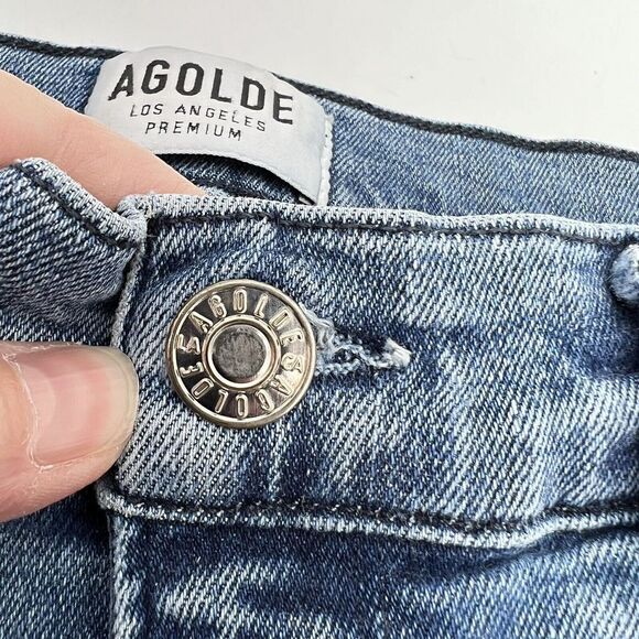 Agolde Distressed Skinny Jeans Size 27 - Picture 5 of 7